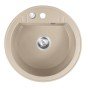 Chiuveta compozit Ferro Mezzo II rotunda 51 cm bej nisip