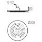 Palarie de dus rotunda Ferro Slim crom