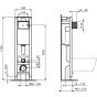 Bazin incastrat pentru WC IDEAL STANDARD Prosys Eco M + clapeta crom Oleas M2 R0121AA 