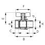 Robinet apa cu bila Ferro F-Power G1 1/4 KFPM41