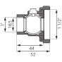 Robinet Ferro cu racord olandez si clapeta de sens pentru pompa 1 1/2”