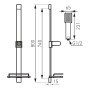 Set de dus Ferro Quadro N110 cu bara si suport culisant crom