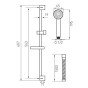 Set de dus Ferro Simpa N120 cu bara si suport culisant crom