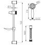 Set de dus Ferro Evo N130B cu bara si suport culisant crom