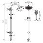 Set de dus dual Ferro Rondo crom fara baterie