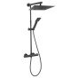 Coloana de dus Ferro Trevi Square Black cu baterie termostatata si para patrata