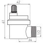 Aerisitor automat Ferro O15ASB 1/2 cu valva antireflux, iesire laterala
