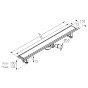 Rigola dus liniara Ferro 80 cm negru