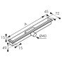 Rigola dus liniara Ferro Super Slim Pro OLSP1-60, cu sifon, inox si plastic, ø 40 mm, 60 cm