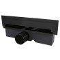 Rigola dus incastrata in perete Ferro Wall Slim OLWS1-BL cu sifon, 30 cm negru