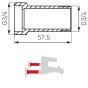Prelungitor baterii perete Ferro P480, filet interior-exterior, 3/4