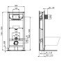 Bazin incastrat pentru WC IDEAL STANDARD Prosys 120 M