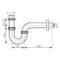 Sifon lavoar Ferro S281, crom, 32 mm x 1 1/4”