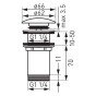 Ventil lavoar Ferro S285, click clack, alama, crom, diametru 1 1/4