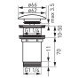 Ventil lavoar Ferro S285BR , alama, auriu, 1 1/4"