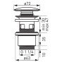 Ventil lavoar Ferro S288PPCB, ceramic, ppr, negru, 1 1/4”