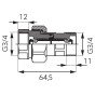 Conector rapid pentru vas de expansiune Ferro SN01 alama 3/4