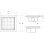 Rigola dus patrata GEHLER ONDA din inox SQ-03 13cm