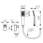 Set de dus Ferro Sinus U170B cu suport reglabil crom