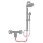Furtun de dus flexibil Ferro crom 50 cm
