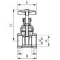 Robinet de trecere cu sertar Ferro 1" ZGV03