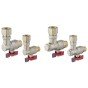 Set robineti coltar de trecere cu bila Ferro pentru centrale termice combi