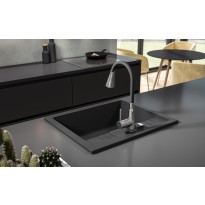 Chiuveta compozit Ferro Mezzo II granit 58x48 cm grafit