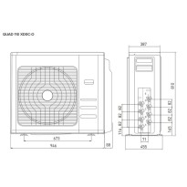 Unitate exterioara aer conditionat multisplit Ariston Prios Quad 110 XD0C-O 36000 BTU, suporta 4 unitati interioare, 3 ani garantie