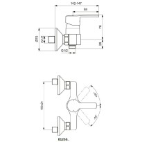 Baterie dus Ideal Standard IdealStream B1266AA crom