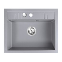 Chiuveta compozit Ferro Mezzo II granit 58x48 cm gri