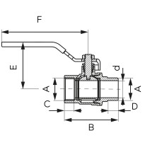 Robinet apa cu bila Ferro F-Power G3/8 KFP101
