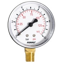 Manometru radial Ferro M6310R, 63 mm, 1/4", 0-10 bar